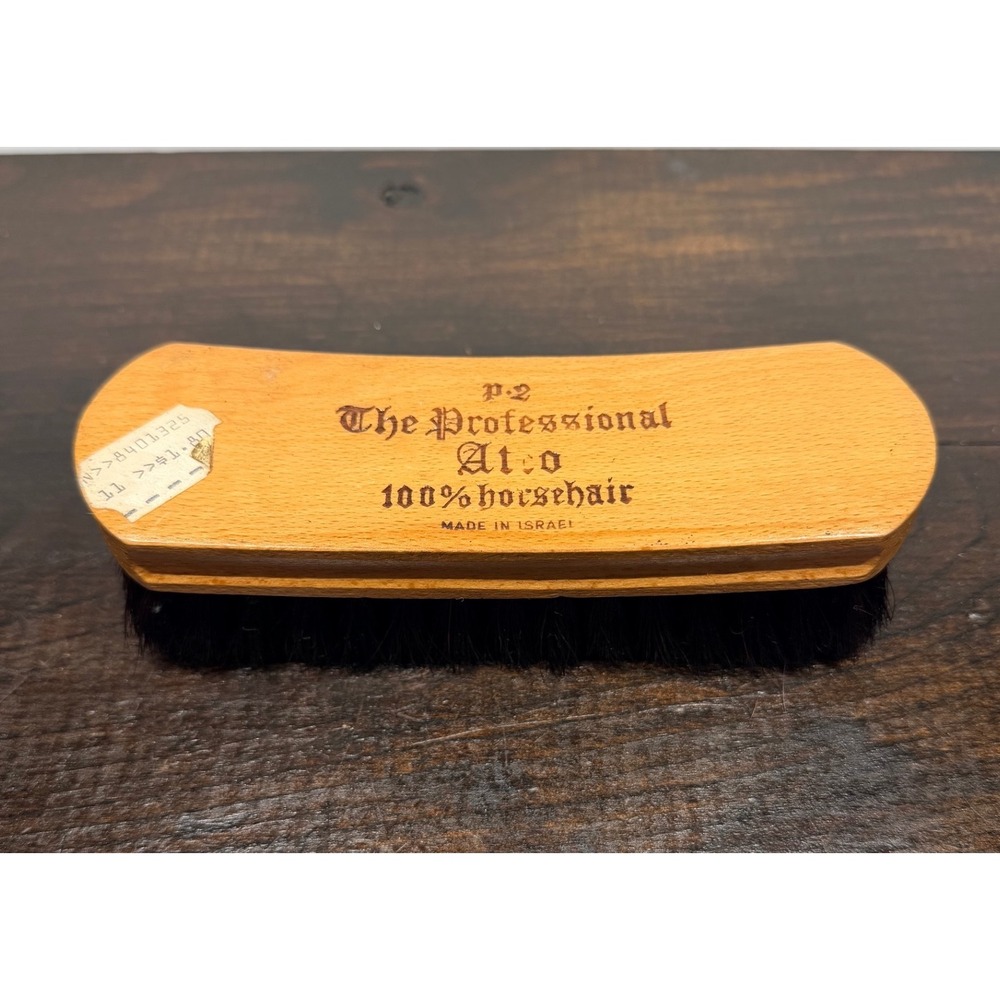 The Professional Atco P2 100% Horsehair Shoe Shine Brush Wood Handle Israel